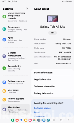 Galaxy A7 Lite Tab